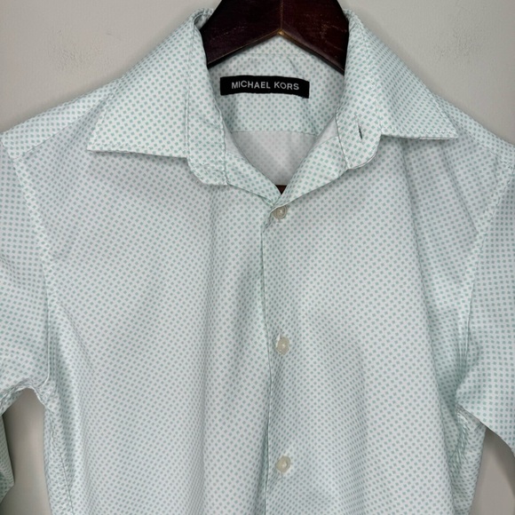 Michael Kors Polka Dot Button Down Shirt Girl's Size 12 - Picture 3 of 11